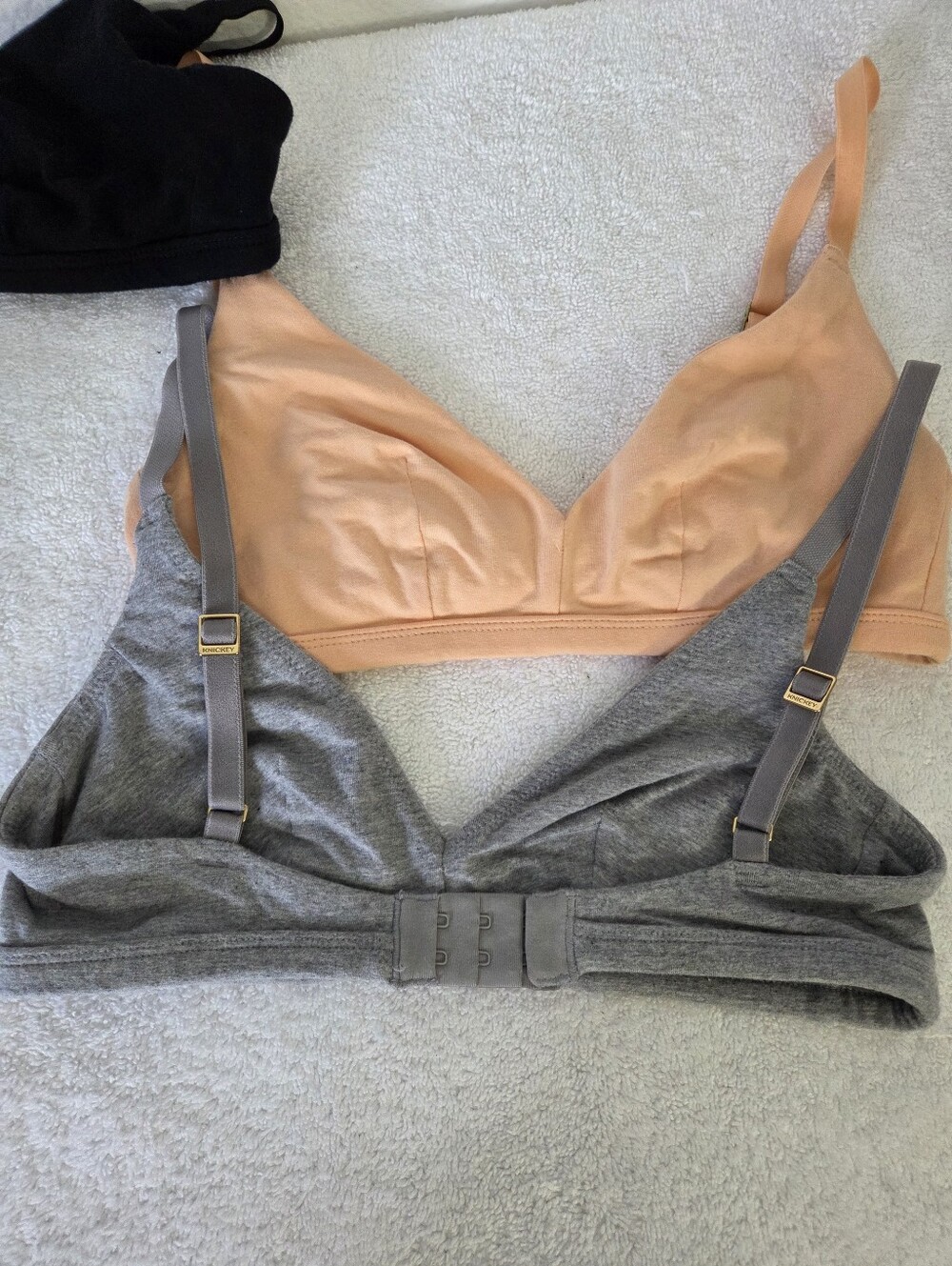 Knickey Triangle Bralette Women's Size Small Bundle Of 3 Organic Cotton - Picture 2 of 12